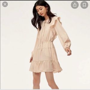 Aritzia Wilfred tiered ruffled long sleeve mini dress